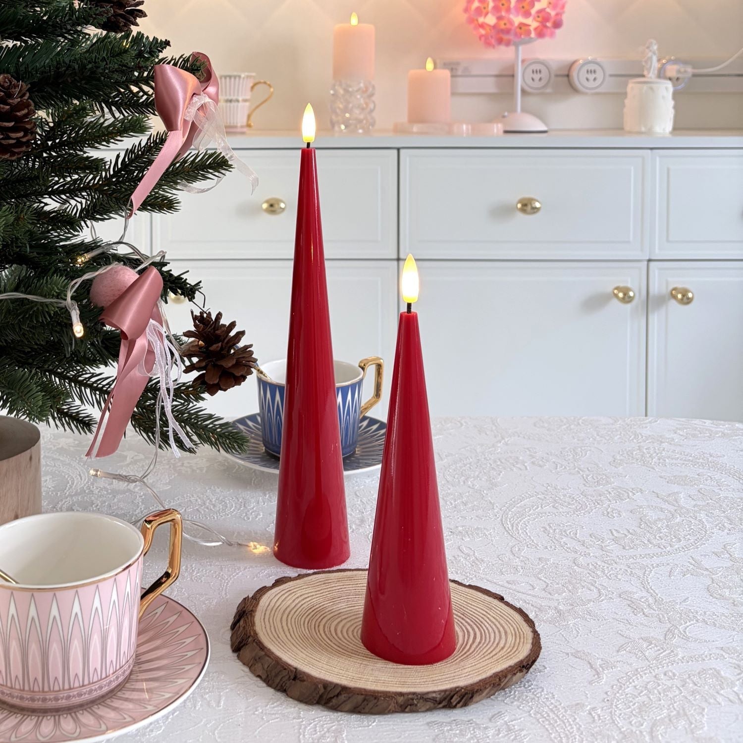 Cone Candles Set of 2