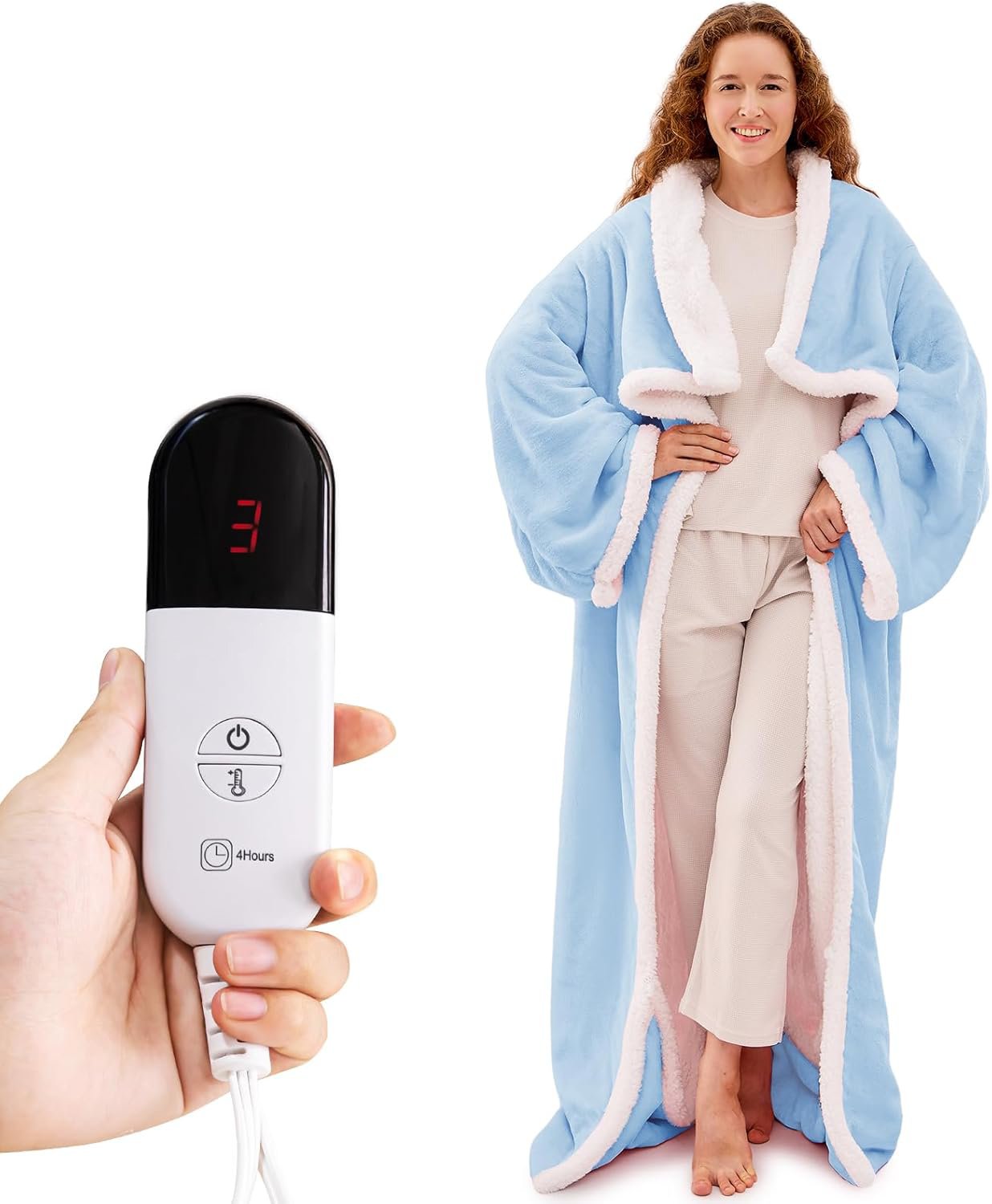 WarmOn Heated Blanket Robe