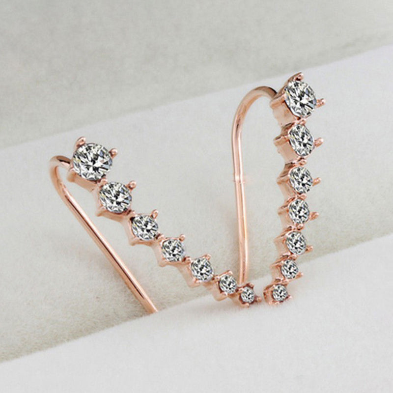 Earrings with 7 Stars and Diamonds