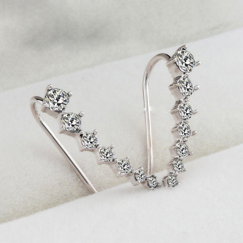 Earrings with 7 Stars and Diamonds