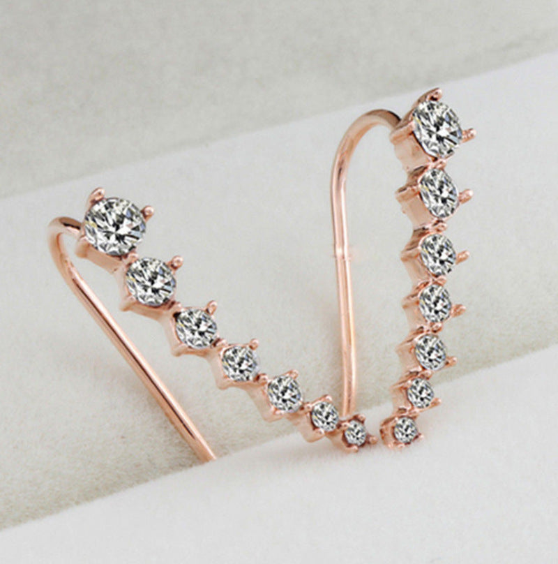 Earrings with 7 Stars and Diamonds