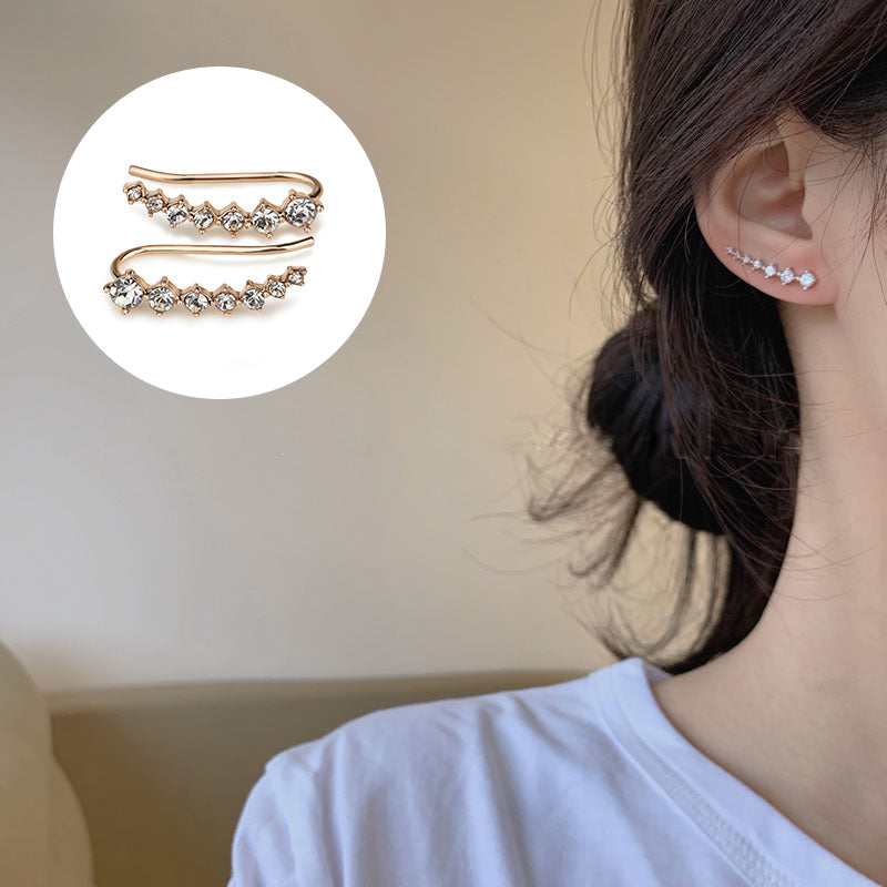 Earrings with 7 Stars and Diamonds