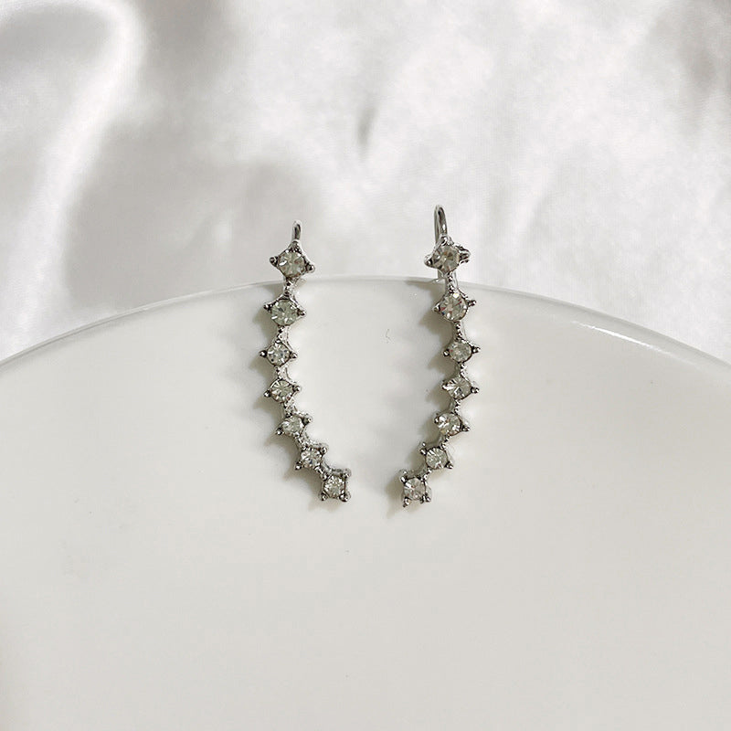 Earrings with 7 Stars and Diamonds