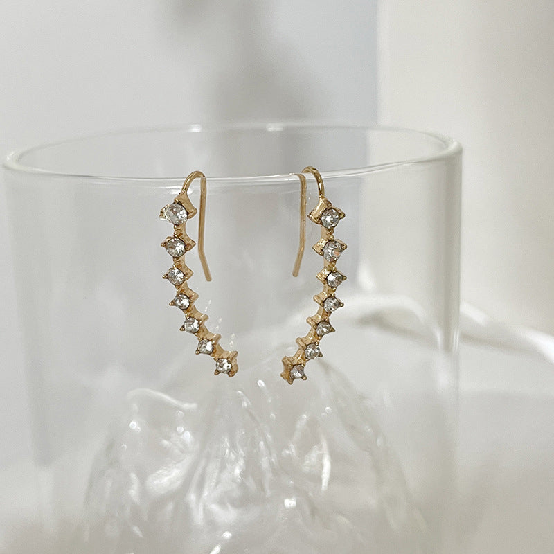Earrings with 7 Stars and Diamonds