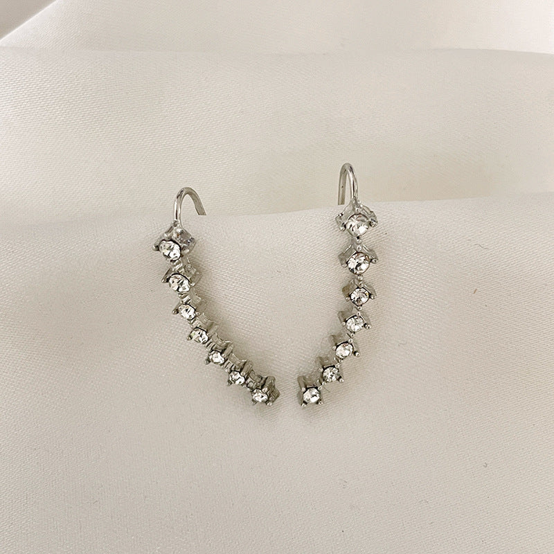 Earrings with 7 Stars and Diamonds