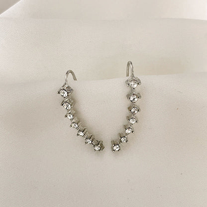 Earrings with 7 Stars and Diamonds