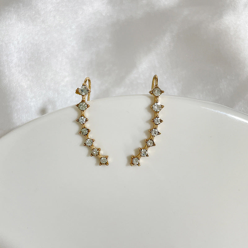 Earrings with 7 Stars and Diamonds