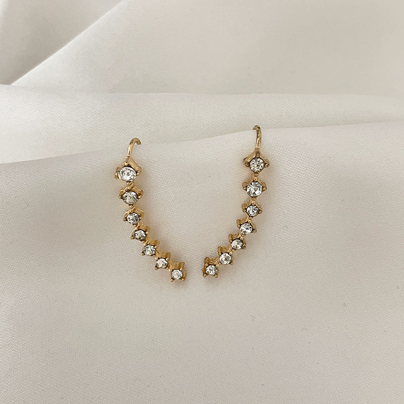 Earrings with 7 Stars and Diamonds