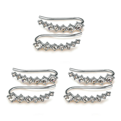 Earrings with 7 Stars and Diamonds