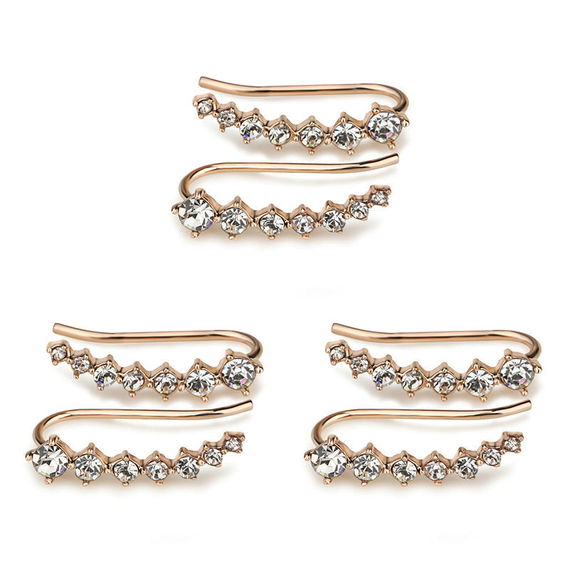 Earrings with 7 Stars and Diamonds