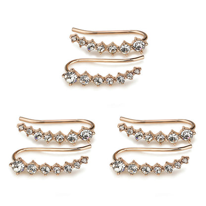 Earrings with 7 Stars and Diamonds