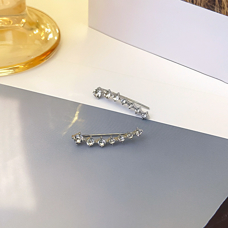 Earrings with 7 Stars and Diamonds