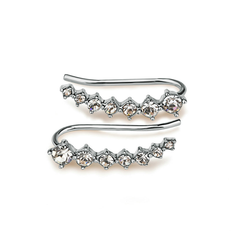 Earrings with 7 Stars and Diamonds