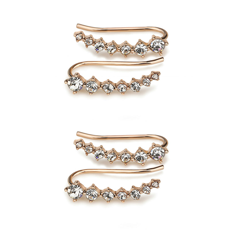 Earrings with 7 Stars and Diamonds