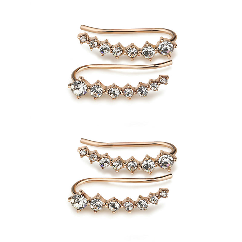 Earrings with 7 Stars and Diamonds