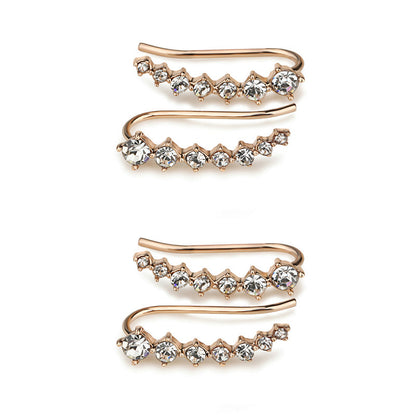 Earrings with 7 Stars and Diamonds