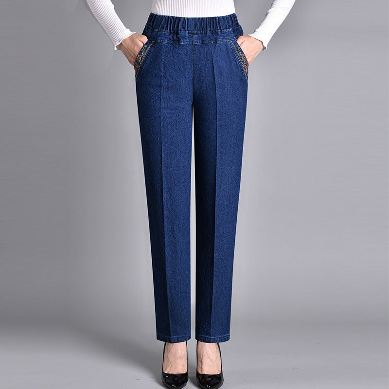 Women's Elastic Waist Jeans