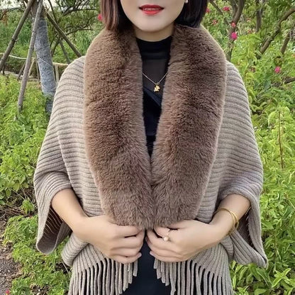 SnowCharm Large Knitted Shawl