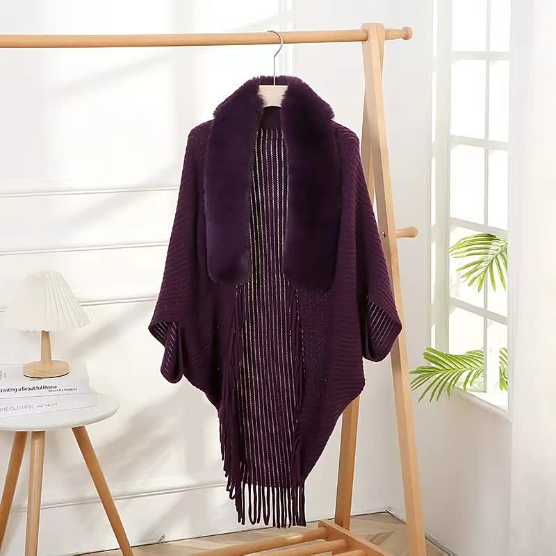SnowCharm Large Knitted Shawl