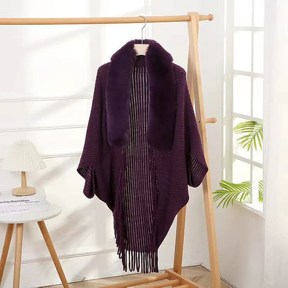 SnowCharm Large Knitted Shawl