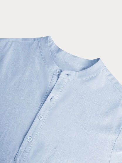 Long Sleeve Cotton Linen Men's Shirt