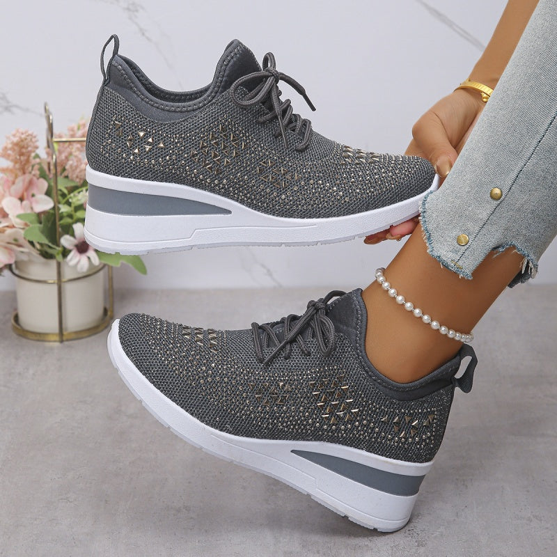 Stylish Breathable Strass Sneakers