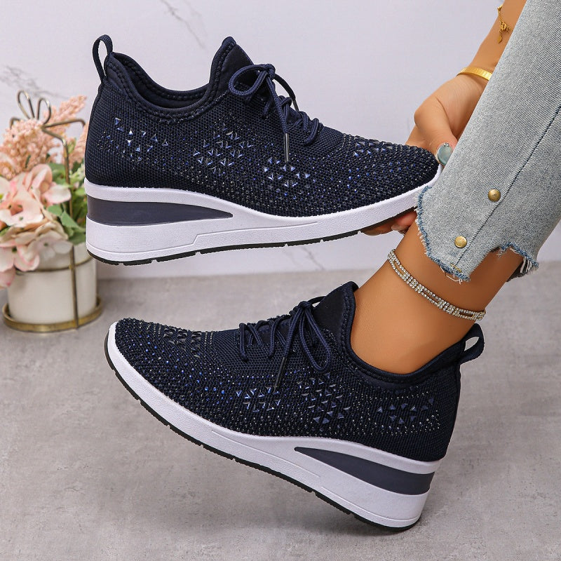 Stylish Breathable Strass Sneakers