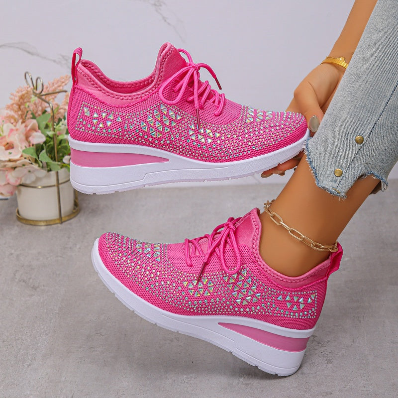 Stylish Breathable Strass Sneakers