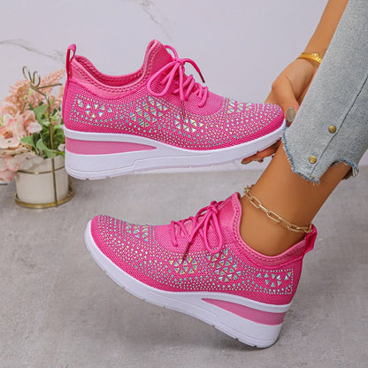 Stylish Breathable Strass Sneakers