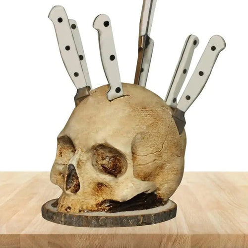 Skull Resin Knife Holder