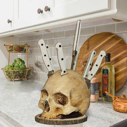 Skull Resin Knife Holder
