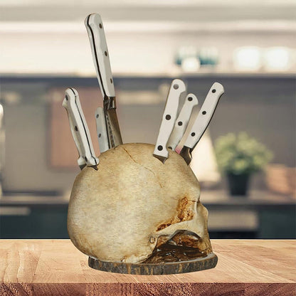 Skull Resin Knife Holder