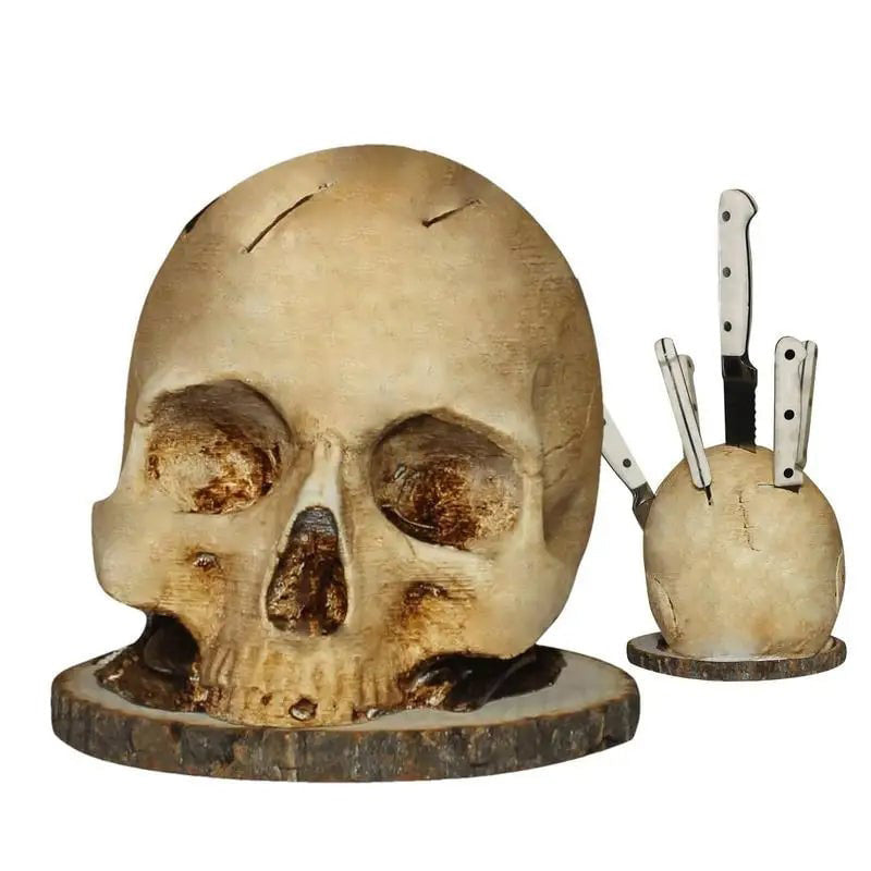 Skull Resin Knife Holder