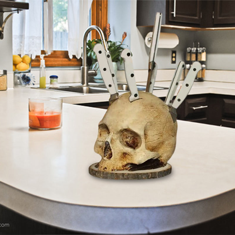 Skull Resin Knife Holder