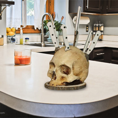 Skull Resin Knife Holder