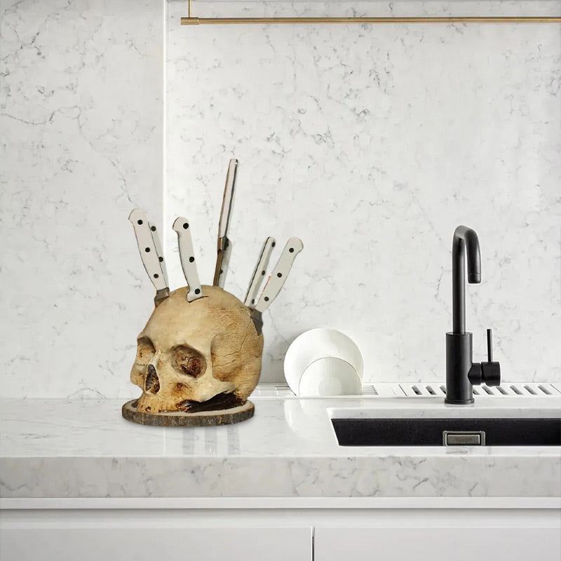 Skull Resin Knife Holder