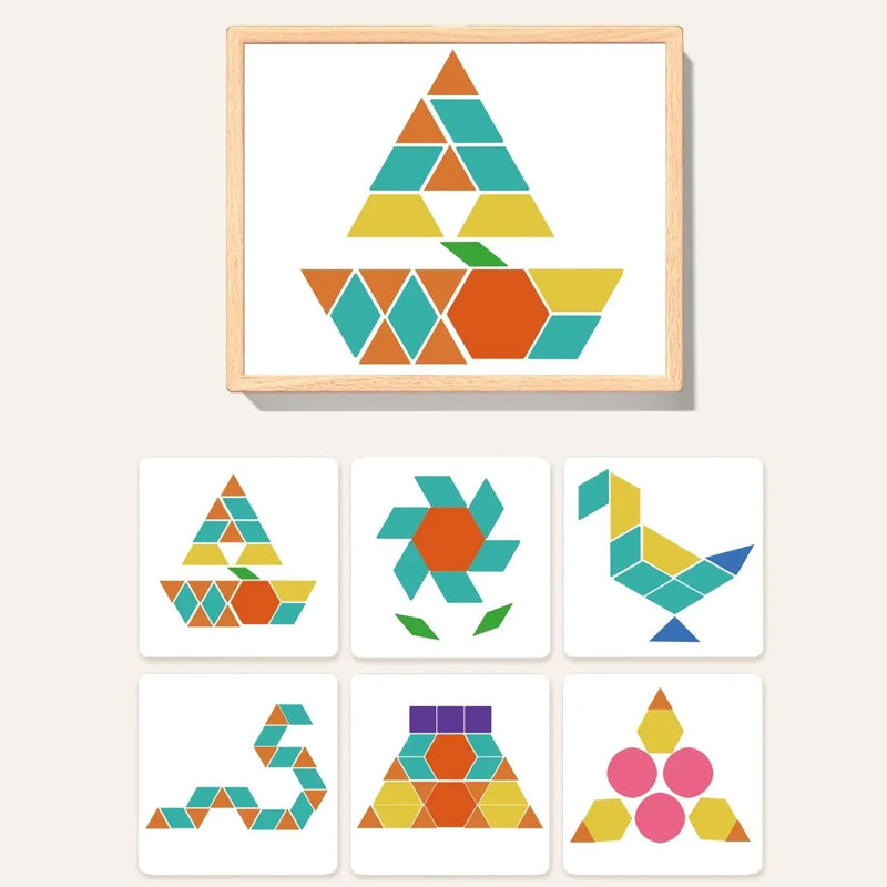 Magnetic Wooden Puzzle Blocks
