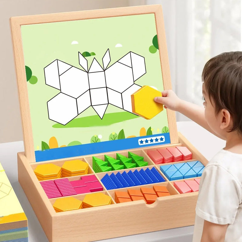 Magnetic Wooden Puzzle Blocks