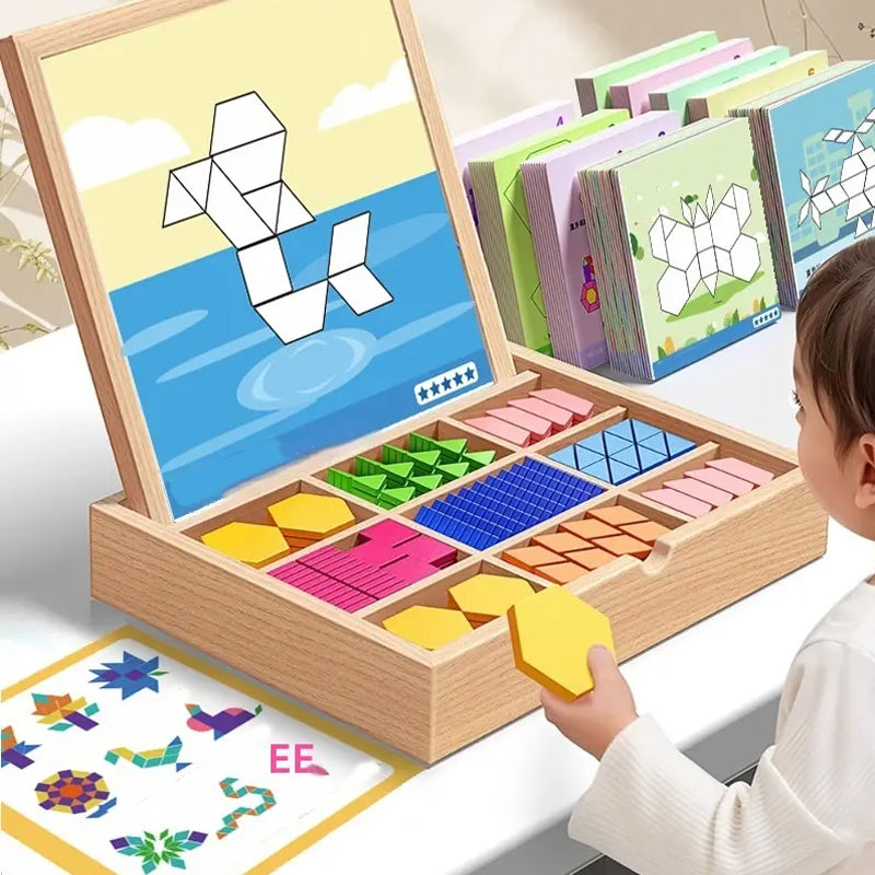 Magnetic Wooden Puzzle Blocks