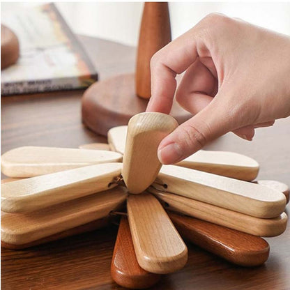 Tree-Shaped Wooden Pot Holder