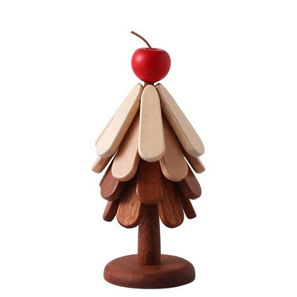 Tree-Shaped Wooden Pot Holder