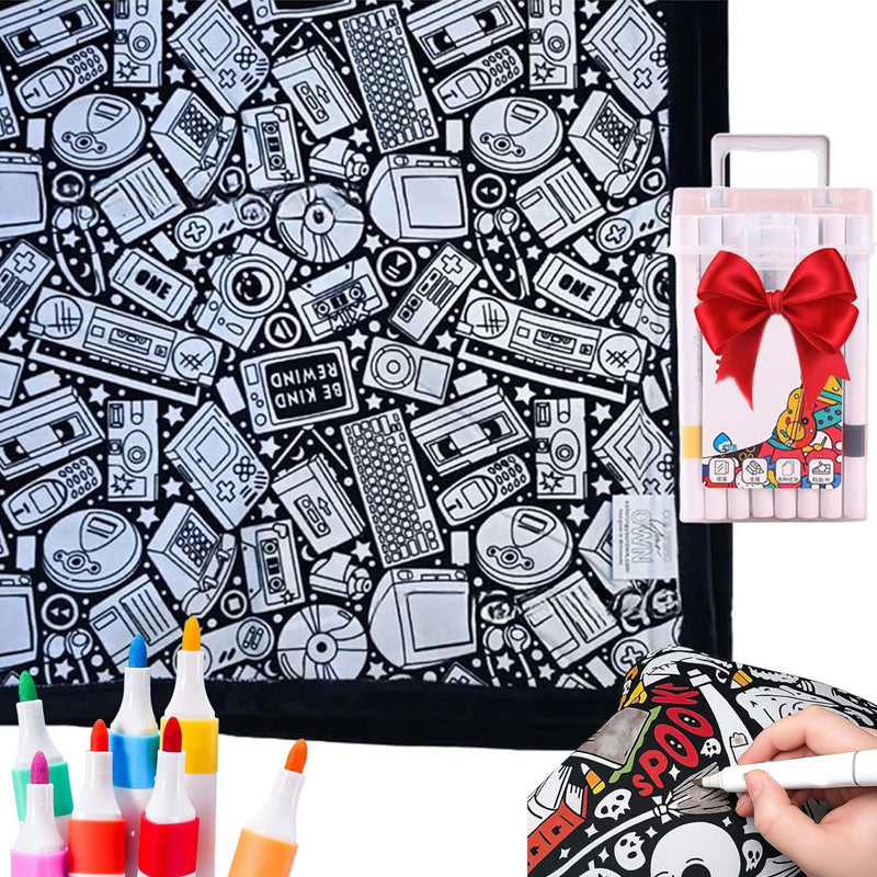 DoodleDream Coloring Blanket