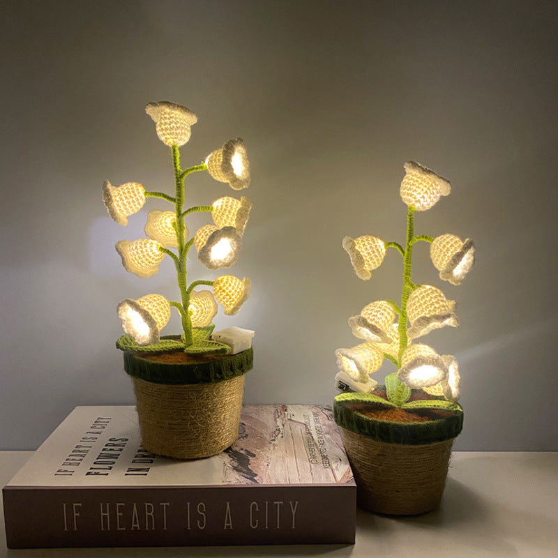 GlowLily Crochet Lamp