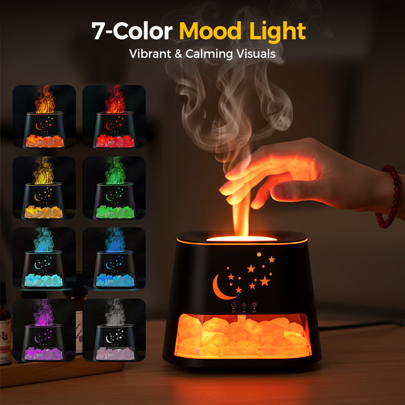GlowRock Flame Effect Aroma Humidifier