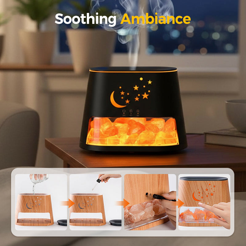 GlowRock Flame Effect Aroma Humidifier