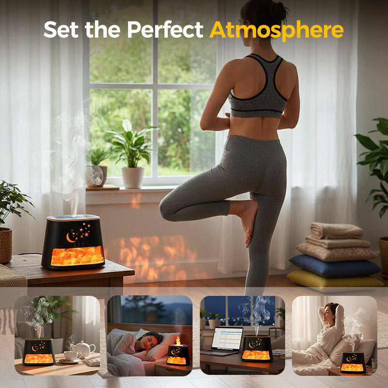 GlowRock Flame Effect Aroma Humidifier