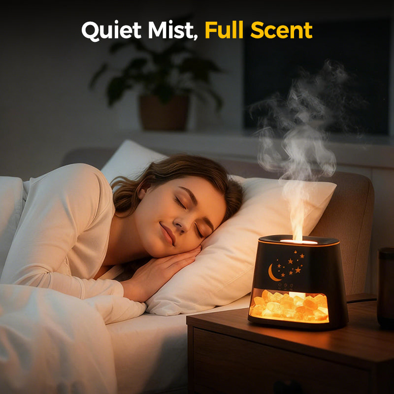 GlowRock Flame Effect Aroma Humidifier