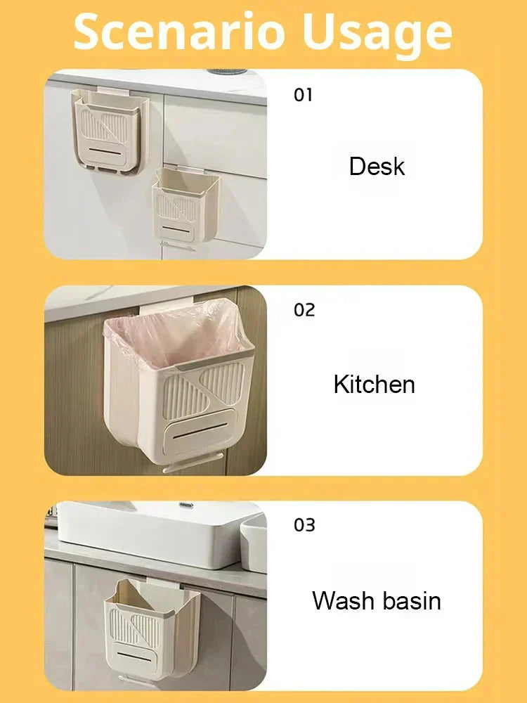 Foldable Hanging Kitchen Trash Can