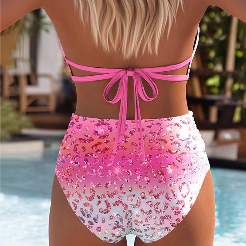 Sexy Gradient Print Bikini