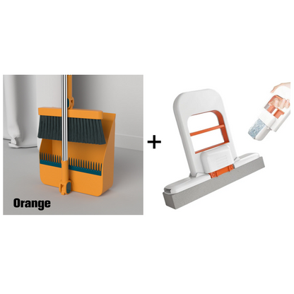 Rotating Broom and Dustpan Set